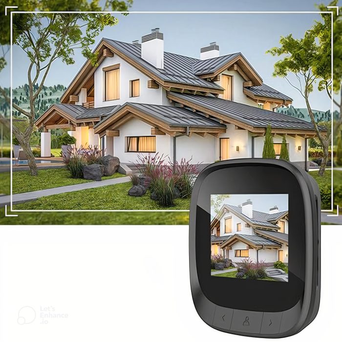 دوربین چشمی درب دیجیتال Homesafe با مانیتور رنگی و ضبط روی کارت حافظه